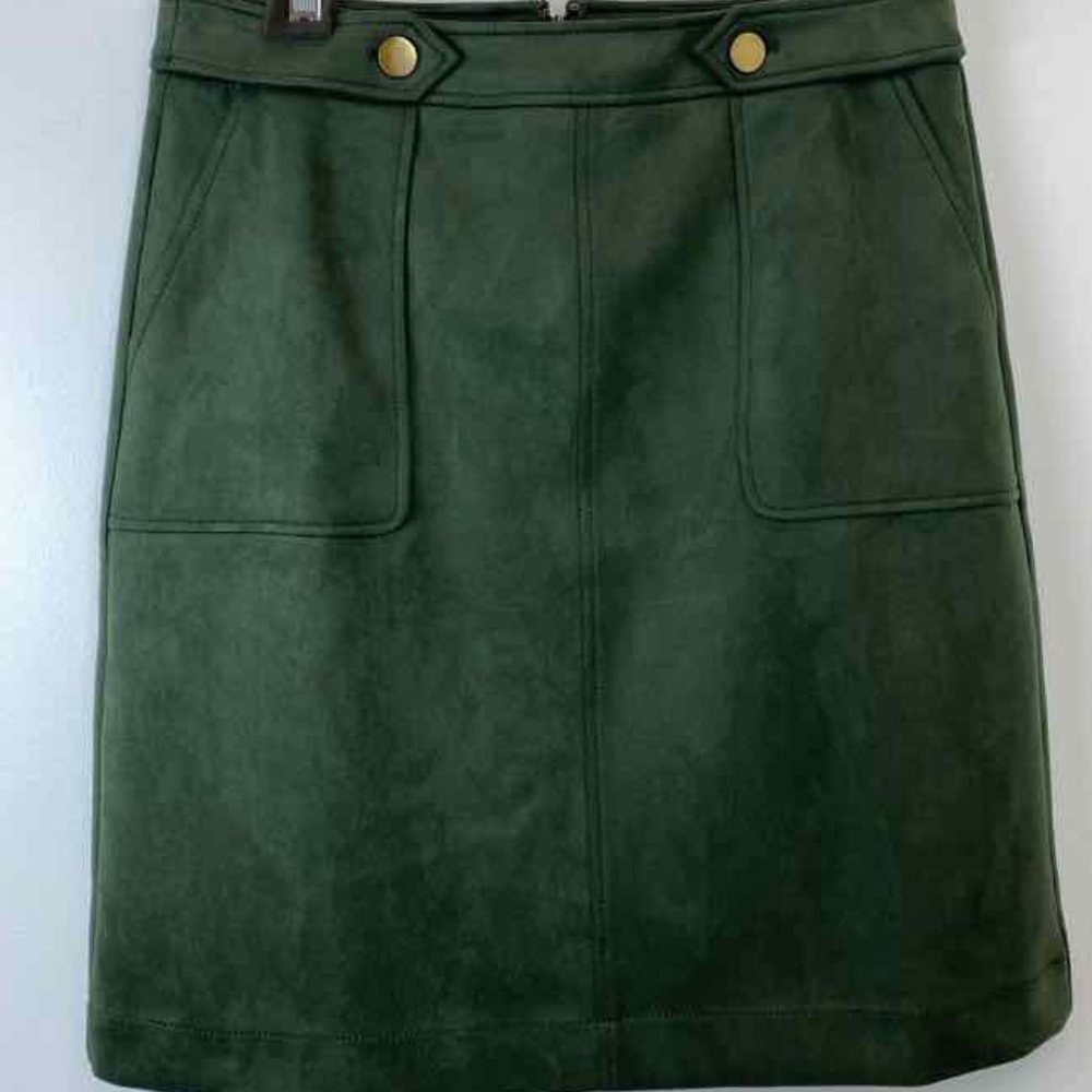 Loft Suede Green Skirt